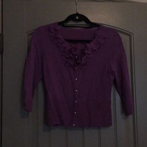 WHBM purple Cardigan